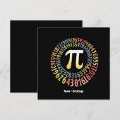 円周日おもしろいの緩和曲線の数クール数 招待状 (正面/裏面)