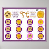 円周日314円グラフ印刷可能な部分のパイ ポスター (正面)