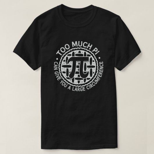 円周率が与え大きすぎる Tシャツ (デザイン正面)