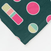 円周率とバーパターン271019v1 – 濃い緑 フリースブランケット (角)