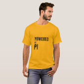 円周率に支えられて 面白い数学の先生 デザイン Tシャツ (正面フル)
