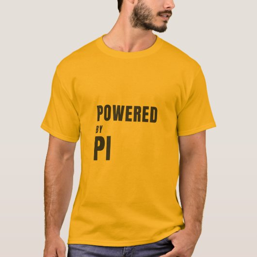 円周率に支えられて 面白い数学の先生 デザイン Tシャツ (正面)