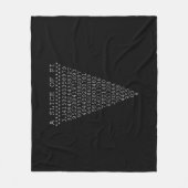 円周率の三角形のスライス フリースブランケット (正面)