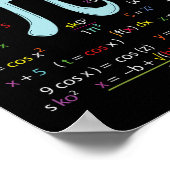 円周率の数値数式Nerdy数学者Pi ポスター (角)