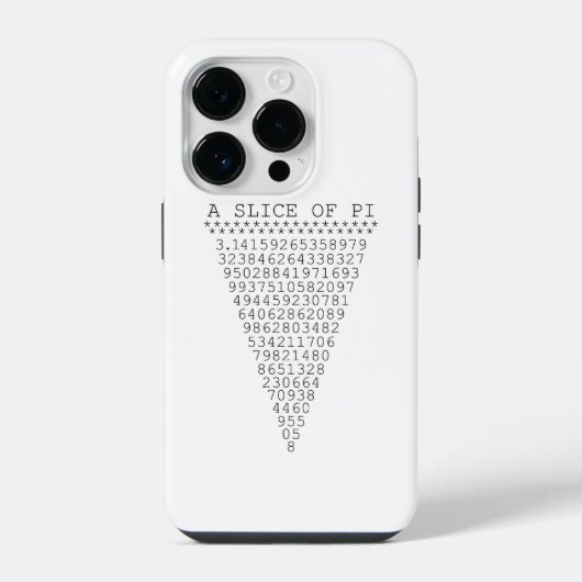 円周率の数字スライス iPhoneケース (裏面)
