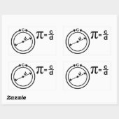 円周率の数学的な定義 長方形シール (シート)