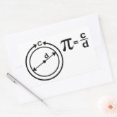 円周率の数学的な定義 長方形シール (封筒)