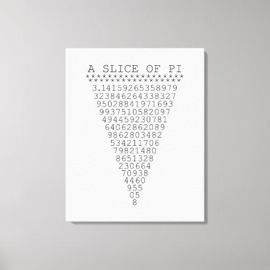 円周率の数 キャンバスプリント (正面)