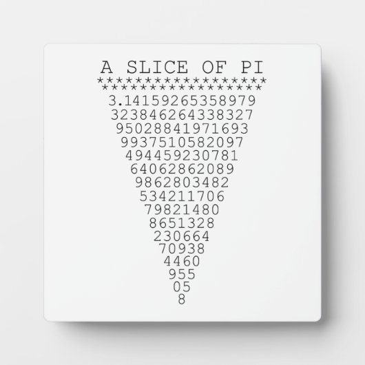円周率の数 フォトプラーク (正面)