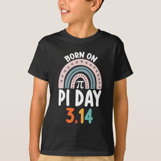 円周率の日生まれの誕生日おもしろ数学 Tシャツ (正面)