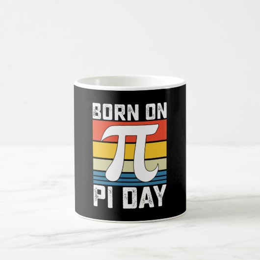 円周率の日生まれの誕生日 数学 コーヒーマグカップ (中央)