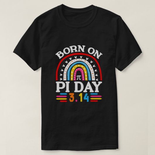 円周率の日生まれ 楽しい円周率の日 誕生日 Tシャツ (デザイン正面)