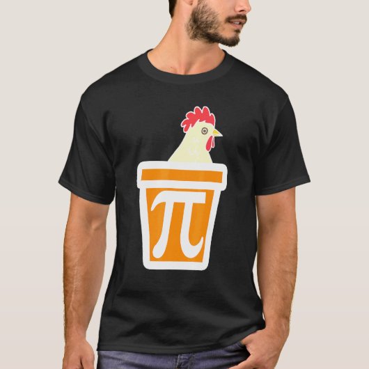 円周率の日 チキン Tシャツ (正面)