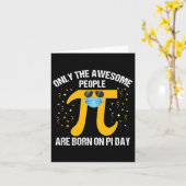 円周率の日（パイの日）に生まれたTシャツ 誕生日装飾 3月14日 カード (黄色い花)