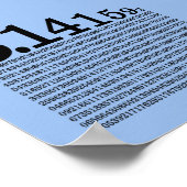 円周率の桁数 ポスター (角)