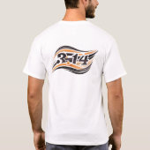 円周率の桁 雨Tシャツ - ミニマリスト数学 円周率の日 カスケード Tシャツ (裏面)