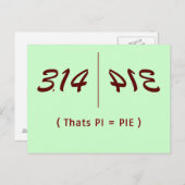 円周率の楽しみ ポストカード (正面/裏面)