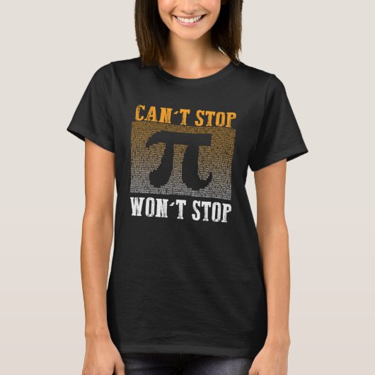 円周率を止められない数学クラブパイの日 Tシャツ (正面)