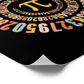 円周率日の緩和曲線Math Pi ポスター (角)