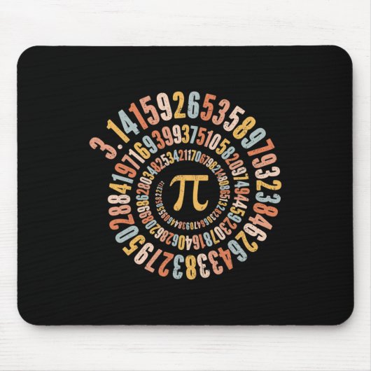 円周率日の緩和曲線Math Pi マウスパッド (正面)