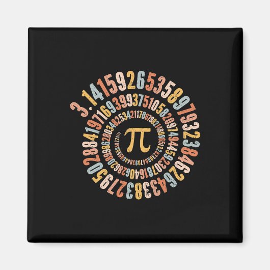 円周率日の緩和曲線Math Pi マグネット (正面)