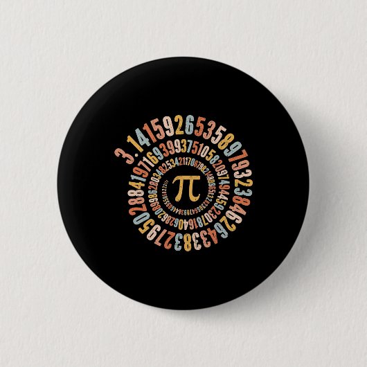 円周率日の緩和曲線Math Pi 缶バッジ (正面)