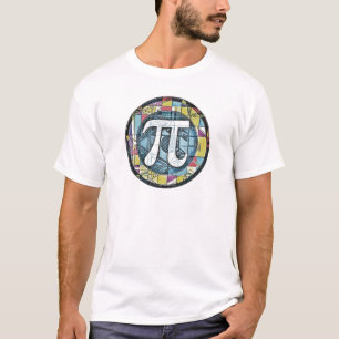 円周率日の記号ラウンド Tシャツ