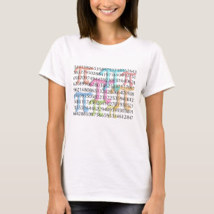 円周率日数値と円周率記号Tシャツ Tシャツ
