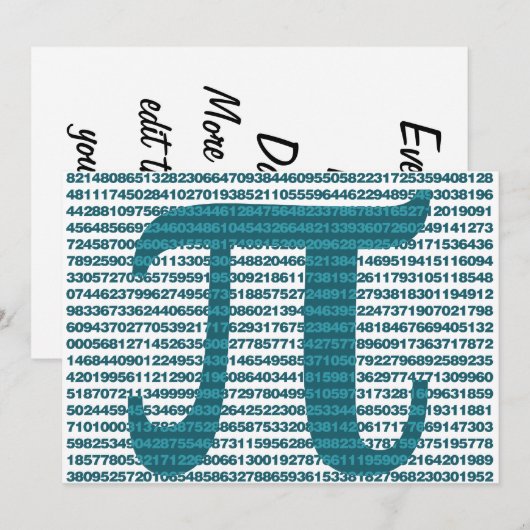 円周率日数値 招待状 (正面/裏面)