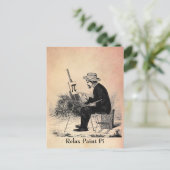 円周率絵画数 ポストカード (スタンド正面)