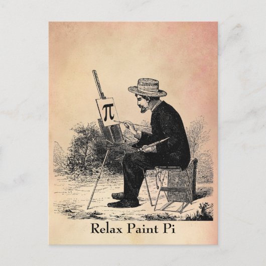 円周率絵画数 ポストカード (正面)