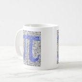 円周率3.14（小数点以下100桁まで） コーヒーマグカップ (正面左)