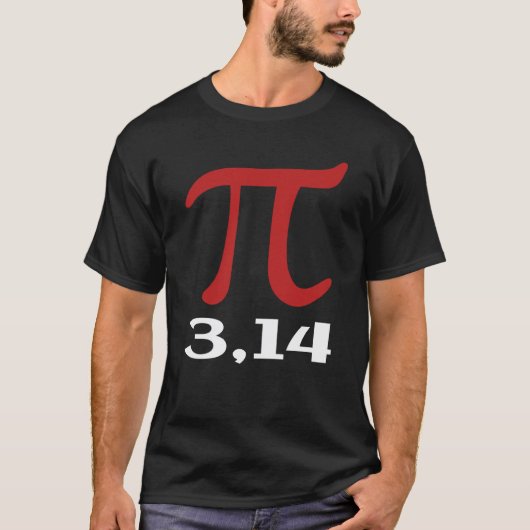 円周率3 14 数学教師の名言 Tシャツ (正面)