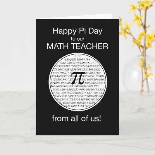 円周率 カード (黄色い花)