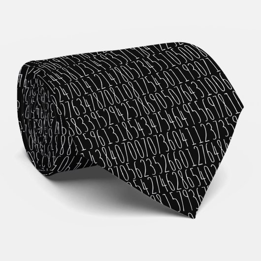 円周率(Pi Numbers Tie Black) ネクタイ (ロール)