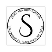 円差出人住所モノグラム自己インキングスタンプ セルフインキングスタンプ (デザイン)