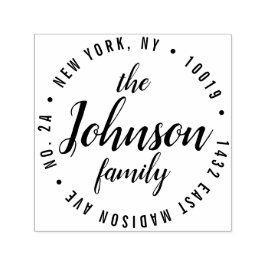 円差出人住所自己インク入力スタンプトレンディー セルフインキングスタンプ