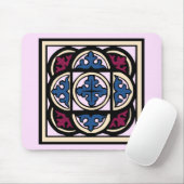 円弧の中世のイルミネーション葉ブルーアカンサス マウスパッド (マウス)