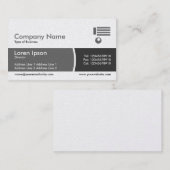 円弧分割帯 – グレーのシェード – 金ゴールド 名刺 (正面/裏面)