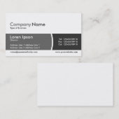 円弧分割帯 – グレースケール 名刺 (正面/裏面)