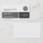 円弧分割帯 – グレースケール 名刺 (正面/裏面)