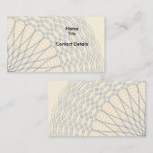 円弧規の繩編み模様によってスカラップで仕上げられるロゼット 名刺 (正面/裏面)