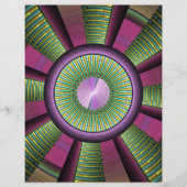 円形およびカラフル装飾モダンフラクタル芸術 (正面)