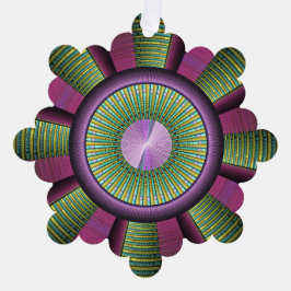 円形およびカラフル装飾モダンフラクタル芸術 オーナメントカード