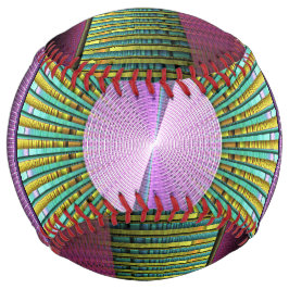 円形およびカラフル装飾モダンフラクタル芸術 ソフトボール