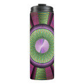 円形およびカラフル装飾モダンフラクタル芸術 タンブラー (正面)