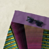 円形およびカラフル装飾モダンフラクタル芸術 ビーチタオル (インサイチュ)