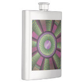 円形およびカラフル装飾モダンフラクタル芸術 フラスク (右)