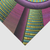 円形およびカラフル装飾モダンフラクタル芸術 薄葉紙 (詳細)