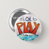 円形それはステッカーを遊ぶことは良いです 缶バッジ (正面&裏面)